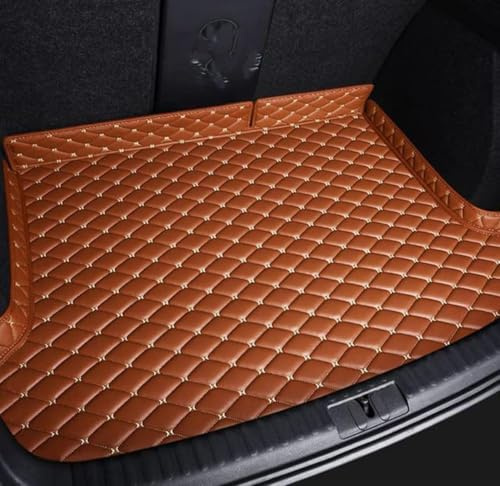 WNFVYP Auto Tappetino per Bagagliaio in Pelle per Mini Countryman (U25) 2023 2024 2025,Antiscivolo graffio Inodore Vasca Baule,Fodera Bagagli Protezione Accessori,G/Brown