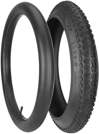 D8L 20x3.0 E-Bike Reifen,20 Zoll Reifen mit Schlauch,Faltbarer MTB-Ersatzreifen, Kompatibel mit 20x3.0 E-Bike All-Terrain Richtungsprofil Fahrradreifen und Schläuche