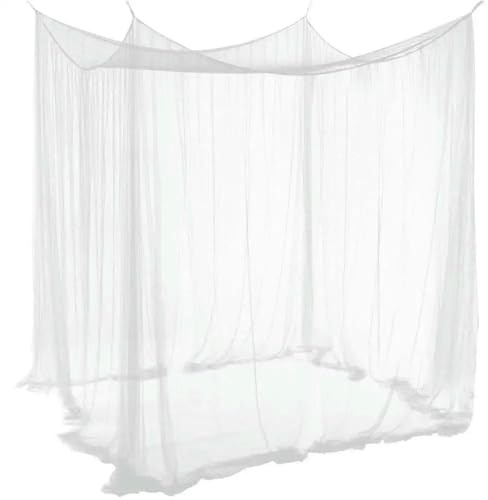 DaBingDian 1pc Moustiquaire Canopy White Four Corner Post Portable Square Mosquito Control Mosquito Net Bedroom Sleeping Mosquito Net