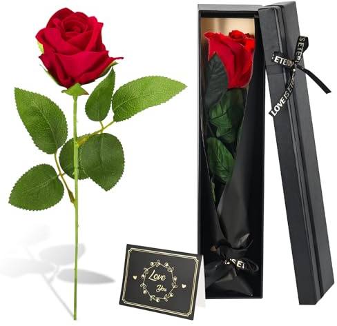 elthmpr Eternal Rose Preserved Gifts for Women with Stem Valentine's Day Flowers Roses for Her Birthday for Gifts Wife Women Mum