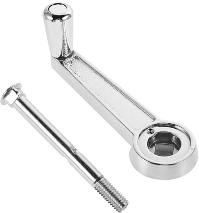 Toyvian Manivelle de Parasol de Terrasse 2 Pièces Poignée Rotative Robuste en Métal Accessoire de Rechange pour Parasol d'Extérieur Compatible Jardin et Piscine Diamètre 8 MM Longueur