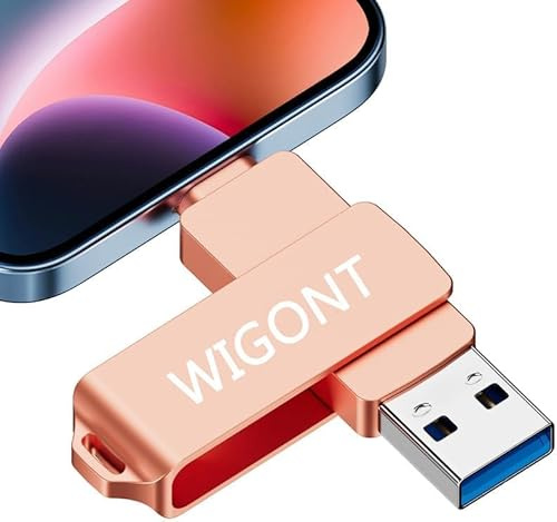 【Nessuna APP】WIGONT Chiavetta USB 128 GB per lPhone Pendrive | Memoria esterna per lphone,lpad Android, PC e Tablet con iOS,Tipo C e USB.Espande lo spazio di archiviazione