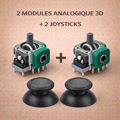 ELECTRONICFIX Pack 2 Modules 3D Stick Analogique Avec 2 Joysticks Manette Compatible avec Nintendo Switch Pro, Ensemble De Remplacement Interne Pour Réparation Totale