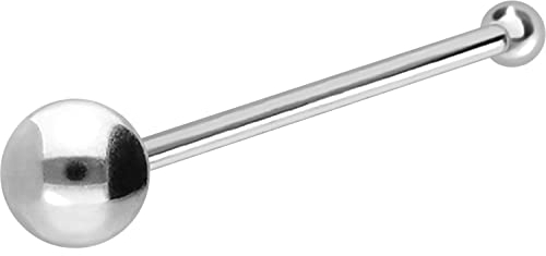 PIERCINGLINE 925er STERLING SILBER Nasenpiercing KUGEL Piercing Nase Stecker silberfarben