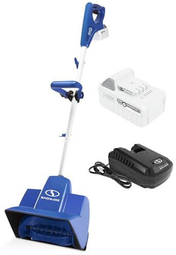 Snow Joe 24V Cordless Electric Shovel Kit w/ 5Ah Battery & Charger, 11″ Clearing Width, 400W Motor – Portable, Lightweight, Heavy-Duty Ice Removal for Deck, Patio, Driveway & Sidewalk, 24V-SS11-XR