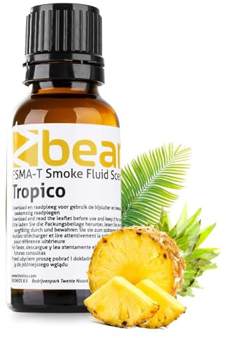BeamZ FSMA-T Aditivo para Maquina de Humo con Aroma Tropical 20ml, Fragancia Tropical para Liquido de Humo, Esencia Aromática Tropical para Maquina de Humo y Niebla, Alto Rendimiento