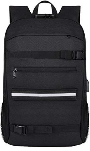 DANDANdianzi Outdoor Anti-Theft Skateboard Backpack Waterproof Laptop Bag Large Capacity Travelling Bag with USB Charging Port anti-theft backpack skateboard backpack