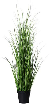 mucplants Dekogras im Topf - Künstlich & Naturgetreu - Höhe 95cm - Grasbüschel Ziergras Ufergras Kunstgras Grasbusch Schilfgras (Höhe: 95cm)