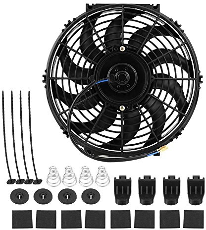 Ventilateur de refroidissement de moteur électrique 12 pouces de voiture universelle haute performance Slim Push Pull avec kit de montage