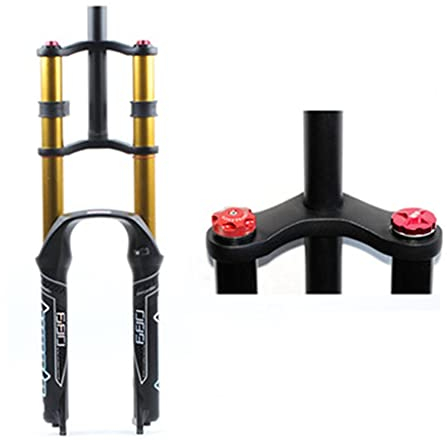QHY Fahrrad-Federgabel Fahrrad Federgabel MTB Fahrrad 130mm Luftgabel/Oil Fahrrad Federung Vorne Gabel Mountainbike Fahrradgabel (Color : AIR Open, Size : 26in)