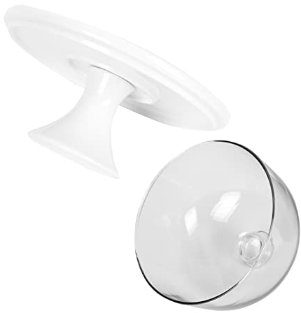 UPKOCH Piatto per torta in porcellana, campana in, 13 cm, coperchio in, 1 set per feste, per alimenti, server, dessert con coperchio, coperchio in