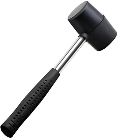 Abbto - Martillo de doble cara (5 unidades, martillo blando para casco de bicicleta,martillo de goma, mango antideslizante, herramienta de instalación de mazo de goma de doble cara