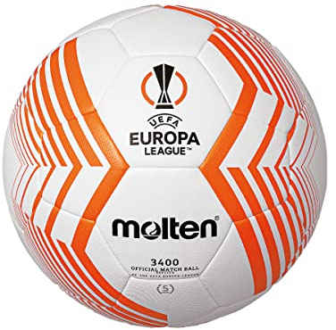 Molten UEFA Europa League Fußball weiß/orange, 5