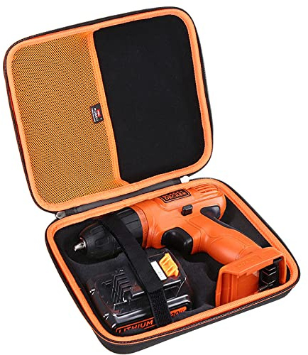 FBLFOBELI EVA Hard Carrying Case Compatible With BLACK+DECKER 20V MAX POWERECONNECT Cordless Drill/Driver + 30 pc. Kit LD120VA/LDX120C，Tool Storage Organizer Bag With Handle (Case Only)