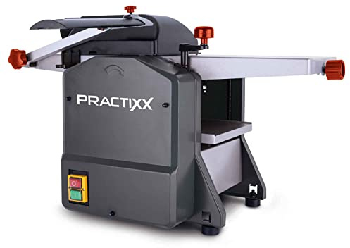 Practixx Raboteuse & Dégauchisseuse compacte PX-ADH-8 | Puissance 1250W | 2 fers en acier rapide | Largeur de rabotage 204mm | Hauteur de passage 120mm | Enlèvement des copeaux de 2 mm