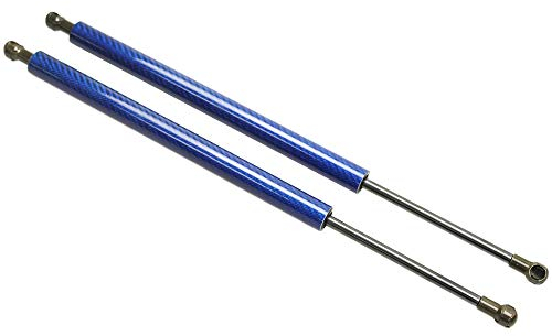 LEPIZ Zwei Stück Motorhauben-Gasfeder Auto Haube Gasdruckdämpfer Auto Vorne Hydraulikhebel Dämpfer Prop Stange für Golf Mk6 2008-2013,Dblue Carbon Fiber