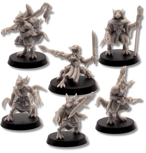 Kobold Army Miniature Figure for 28mm Dungeons and Dragons Miniature Gaming, Tabletop Games Monster Bundle Pack Fantasy TTRPG Role Playing Games
