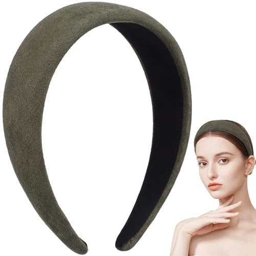 Beaupretty Damen Stirnband Breit Weiches Samt Haarreif Gepolstert Komfortables Stirnband Für Alltag Arbeit Party Vielseitiges Accessoire