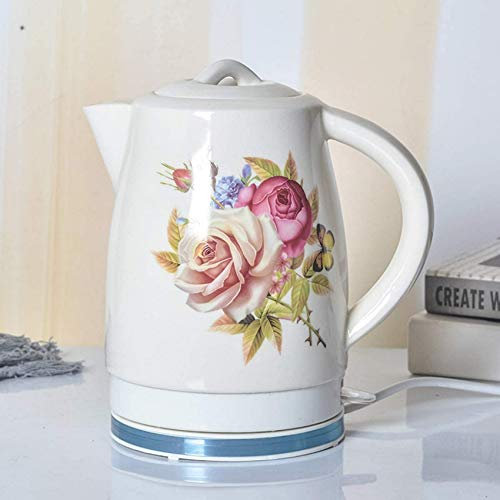 -8L Cordless Electric Kettle Ceramic Classic Vintage Tea Pot Bpa Free Water Fast for Tea,Coffee,Soup,Removable Base,Boil Dry Protection- 1000W/a Comfortable anniversary