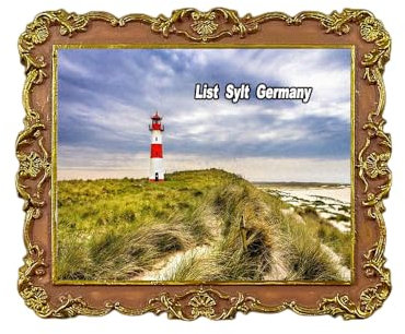 List Sylt Germany Kühlschrankmagnet 3D Reise Souvenir Kühlschrank Dekoration Magnetaufkleber Handwerk Kollektion