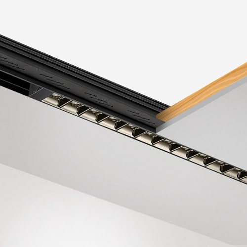 SCON 24V LED Lamp Head, Linear Spotlight Ceiling Black Wall Light for Recessed/Ceiling/Pendant Magnetic Track Lighting System (15W/4000K-Natural White/30°/CRI85/DIM or NO-DIM)