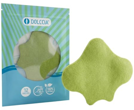 DOLCCIA - Parches naturales para el dolor de espalda Dolccia, Parche para alivio del dolor, Parches de Calor Moxibustión, Parche de ajenjo, Eliminan Toxinas Cuerpo Mejoran Sueño, Inflamación, 12 uds