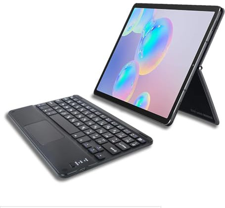 Bluetooth Keyboard for iPad, Wireless Keyboard, Rechargable with Touch Pad, Long Battery Life, Compatible with Apple iPad, Android Tablet, Samsung Galaxy Tab, Portable, Travel Friendly