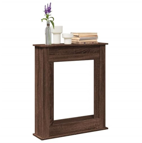 XGWKCNV Furniture Select Kaminumrandung Braun Eiche 75x20x87,5 cm Holzwerkstoff