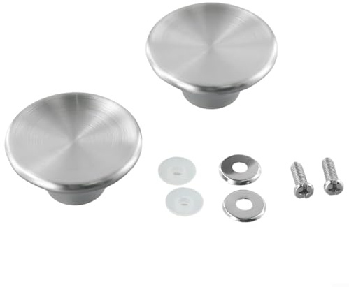 Edelstahl-Ofenknopf-Set mit 2 Stück – Ersatz-Topfdeckel-Griff-Abdeckungs-Set für Kochgeschirr-Deckel, hitzebeständig, spülmaschinenfest, einfache Installation