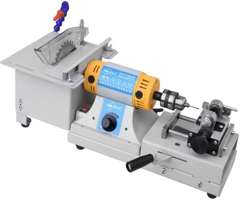 Affilatrice a 750W per levigare le rocce, con velocità regolabile, per smerigliare, tagliare, forare, per espirare a tavola a tubi flessibili universali ad albero/manico/tubo d’acqua