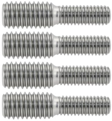 Be In Your Mind 4pcs M6 to M8 Double End Threaded Stud Screw Bolt 30mm 304 Stainless Steel Rod Bolts Thread Reducer Adapter Male to Male Screw Bolt for Furniture Hardware(M6xM8x30mm)