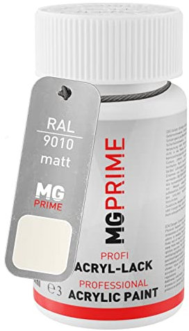 MG PRIME RAL 9010 Reinweiss/Pure white matt Lackstift 50 ml schnelltrocknend