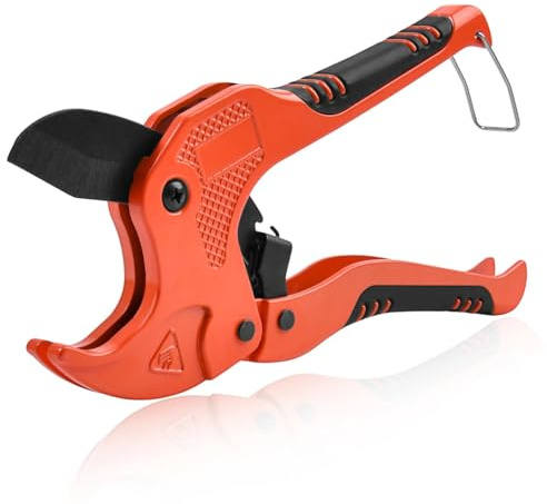 LEONTOOL Tagliatubi in PVC, taglia fino a 42 mm, con lama SK5, tagliatubi per tubi in PVC, PPR, PE, PEX, tubi in plastica e tubi idraulici