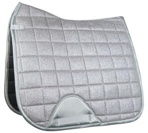 HKM Glitter Mesh Style Schabracke, Hellgrau, Dressur
