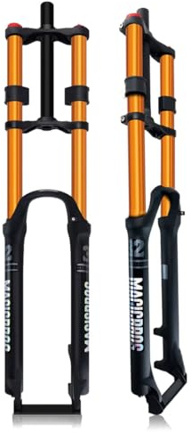 KANGXYSQ Mountain Bike Front Fork 26 27.5 29 Inch 1-1/8 Double Shoulder Forks Straight Air Fork Bike Suspension Fork Downhill Travel 180mm QR 9 * 100mm Disc Brake Front Fork Manual