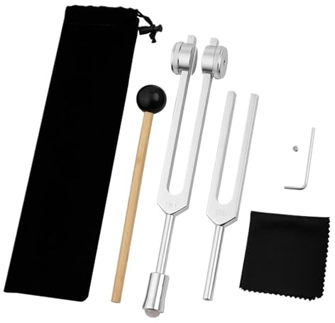 Stimmgabel 528 HZ Stimmgabeln Set 136,1 Hz zur Reparatur von Klanginstrumenten mit Stimmgabelhalter A