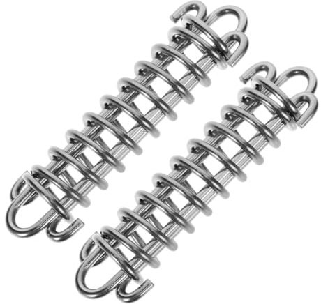 VALICLUD Lot de 2 Ressorts de Tension en Acier Inoxydable 304 Amortisseurs Résistants 41 Kg pour Laisse de Chien Accessoires Polyvalents pour Promenade Extérieure et Fixation Tente