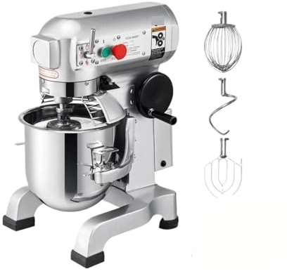 Electric Dough Machine 10/15/20/30L Stainless Steel Commercial Cream Egg Whisk Mixer Processor Food Stand Blender Easy to Use(30L)
