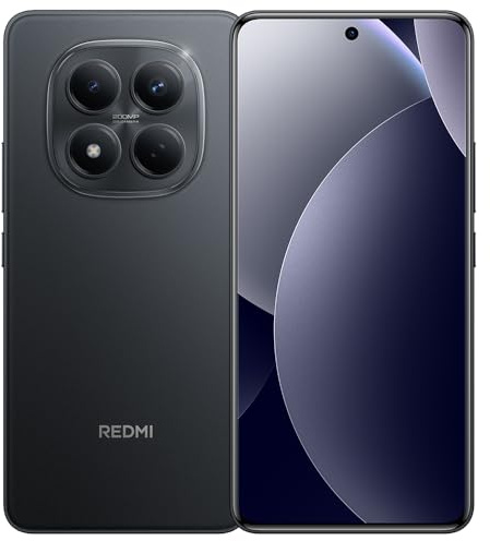 XIAOMI Smartphone Redmi Note 15 Pro NFC, 8 + 256 Go, Couleur Noir, IP65, écran AMOLED, Android 15, processeur Mediatek Helio G200 Ultra, Appareil Photo 200 MP, 6,77 Pouces, 45W, sans Chargeur
