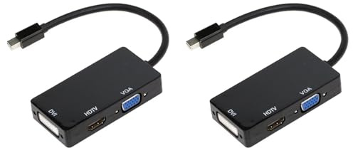 Onchdbfhuu 2X Mini Display Port vers HDTV VGA DVI Adaptateur pour Pro Air