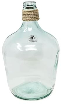 Verano Spanish Ceramics 100% Recycled Glass Hemp Home Décor Decorative Vase - Carafe Vase 30cm