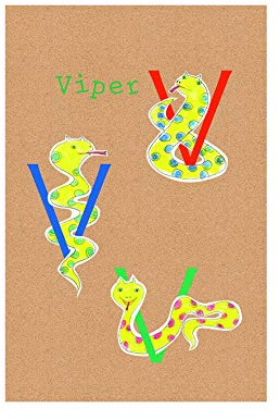 Komar Wandbild | ABC Animal V | Poster, Kinderzimmer, Buchstaben, Bild, Wohnzimmer, Schlafzimmer, Dekoration, Kunstdruck | ohne Rahmen | P036V-30x40 | Größe: 30 x 40 cm (Breite x Höhe)