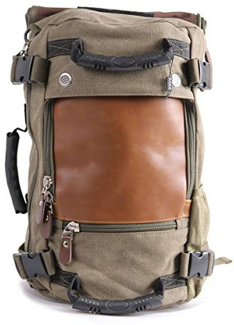 Canvas Vintage Rucksack/Tragetasche Craftride Retro VG6 28 Liter grün