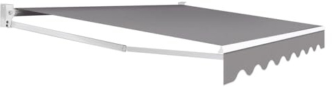 IDMarket - Markise manuell, 3,80 x 3 m, Anthrazitgrau