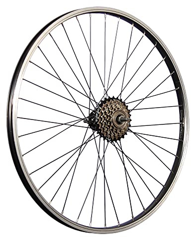 Taylor-hjul 26 tums cykel bakhjul aluminiumfälg med 6 fack skruvkrans svart