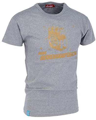 derbe Herren T-Shirt Herrenhandtasche 021-grey malange XXL