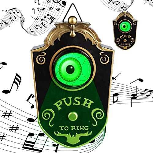 Mocoli Augapfel Türklingel,Gruselige Türklingel Halloween Türklingel,Animierter Augapfel mit Spooky Sounds,Halloween Party Requisite