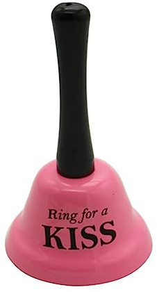 Handglocke Glocke lauter Klang Service Glocke Achtung Schule Glocke für Hotel Rezeption Lauter Anruf Handglocke Schalter Empfang Glocke Abendessen Glocke Rosa Charaktere 7.5x13cm