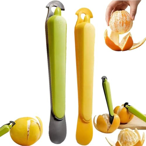 Multifunctional Kitchen Fruit Peeling Tool,Orange Peeler, Stainless Steel Pomelo Opener, Easy Open Lemon Citrus Peeler Tool, Household Handheld Fruit Peeler Tool,Portable Orange Peeler Kitchen