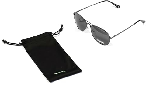 Skoda 6U0087900B Sonnenbrille Brille Pilotenbrille, schwarz